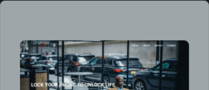 Mobile app landing page for a vehicle unlocking product